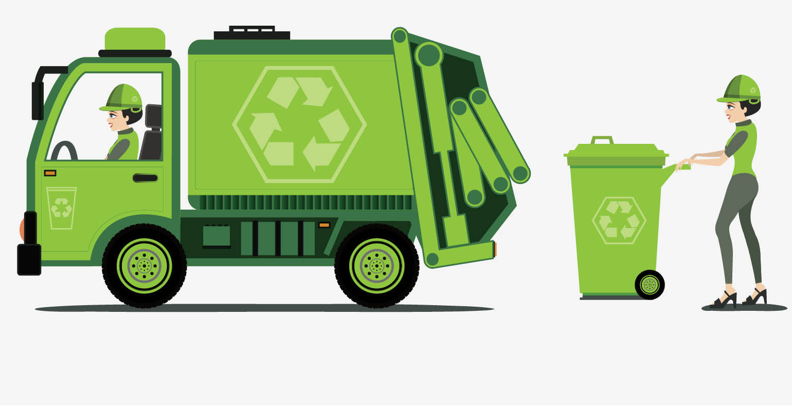 Грузовик для переработки мусора
